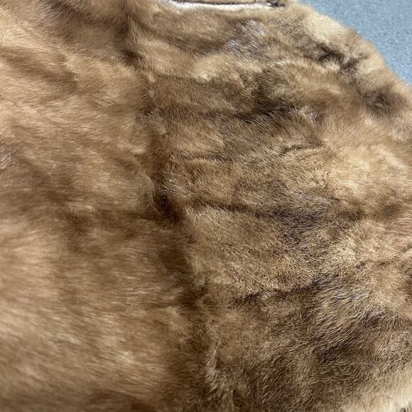 Vintage Voula Mitsakou Mink Fur Shawl Shoulder Wrap One Size Made In Greece - Picture 15 of 16